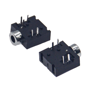 Conector de Audio PJ-204 de 2.5mm para Sistemas de Intercomunicación, Montaje Horizontal DIP de 5 Pines con Carcasa de Latón, Conector Específico para Intercomunicación - Product Image 2