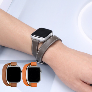 Para <span class=keywords><strong>Apple</strong></span> <span class=keywords><strong>Watch</strong></span> Ultra <span class=keywords><strong>2</strong></span> Correas 49 46 45 44 <span class=keywords><strong>42</strong></span> 41 40 38 mm Marrón Blanco Negro Gris SmartWatch Band para Hermes <span class=keywords><strong>Watch</strong></span> Correa Doble - Product Image 1