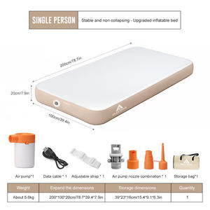 Lit gonflable et pliable 3 places <span class=keywords><strong>2</strong></span> places <span class=keywords><strong>Matelas</strong></span> gonflable 20 cm de hauteur avec pompe Un grand <span class=keywords><strong>matelas</strong></span> pneumatique gonflable - Product Image 4