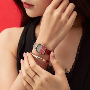 Reloj <span class=keywords><strong>JULIUS</strong></span> Nuevo Modelo de Moda con Corte de Doble Cara, Diseño Cuadrado Pequeño, Sonido Explosivo al Agitar, para Mujer - Product Image 4