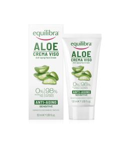 Crème visage anti-âge EQUILIBRA 50 ml à l'aloe vera, produit de soin de la peau pour usage domestique, testé dermatologiquement, fabriqué en Italie - Product Image 1