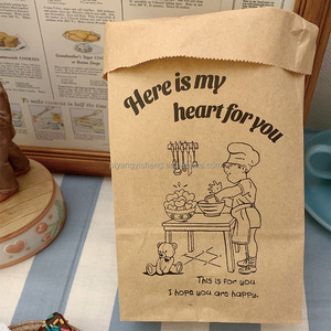 Emballage jetable personnalisé YS pour biscuits à long pain <span class=keywords><strong>sac</strong></span> à pain en papier <span class=keywords><strong>maison</strong></span> biodégradable <span class=keywords><strong>sac</strong></span> en papier kraft pour boulangerie sucre alimentaire - Product Image 6