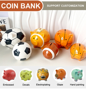 Bán Buôn OEM/ODM Tùy Chỉnh Con Heo Đất Gốm Ngân Hàng Hộp Gốm <span class=keywords><strong>3D</strong></span> Con Heo Đất Đồng Xu Ngân Hàng Đếm Tiền Xu Ngân Hàng Tiền Tiết Kiệm Hộp Cho Trẻ Em Quà Tặng - Product Image 4