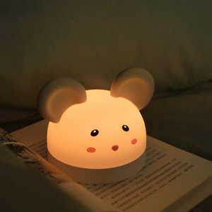 Horloge numérique de table intelligente rechargeable de haute qualité, créative, en forme de souris <span class=keywords><strong>Gulu</strong></span>, en ABS, pour enfants, chambre à coucher, veilleuse, dessin animé - Product Image 3