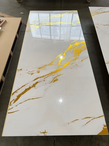 Panneau de cuisine en PVC brillant, résistant à l'eau et au feu, épaisseur 3 mm, imitation marbre, avec service de découpe - Product Image 1