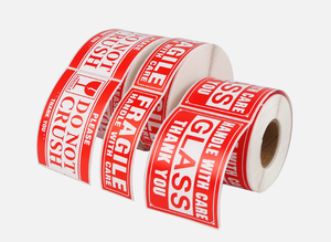 Étiquette d'avertissement pour parfum, 50 pièces, en papier rouge, avertissement, adhésif, pour impression - Product Image 3