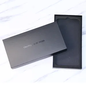 Fábrica varejo preto Céu e Terra Box telefone celular casePackaging Box Gift embalagem Custom Phone Case Packaging box