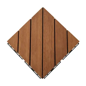 12 x 12 Inch wooden composite decking solid for outdoor floor deck tiles