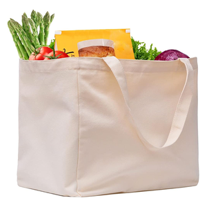 Bolsa de Compras de Lona Lavable de Uso Medio Resistente, Hecha a Medida, con Múltiples Compartimentos para Comestibles, Comercio Minorista y Publicidad - Product Image 4