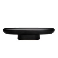 Table basse ovale en résine style Wabi-sabi, design artistique de luxe léger, plateau en fibre de verre noire, forme unique et tendance