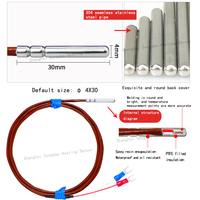 Termopar Tipo T/E/J/K de Acero Inoxidable IP68, Resistente al Agua y al Aceite, con Boca Enrollable, Sonda de Medición de Temperatura, OEM/ODM
