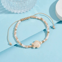 Bracelet en corde perlée de style bohème, cadeau de plage, océan, surf, bijoux pour femmes et hommes