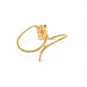 Brazalete de Moda en Acero Inoxidable 316L con Baño de Oro PVD, Diseño Sostenible y Resistente - Product Image 2