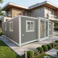 Maison conteneur en acier de 40 pieds, à montage rapide, étanche, coupe-vent, extensible, avec chambre, salon, villa, design moderne, plate.