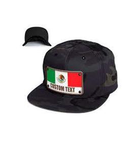 Custom Embroidery Logo Mexico Style Mesh Snapback <b>Flat</b> Bill <b>Caps</b> Street Wear Outdoor Sports for <b>Men</b> and Women - Product Image 1