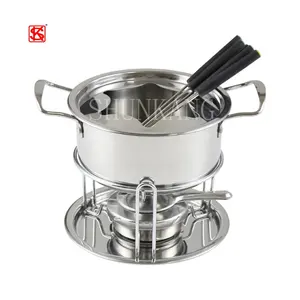 Hornillo de Alcohol para Catering, olla de Buffet de acero inoxidable con quemador de Alcohol