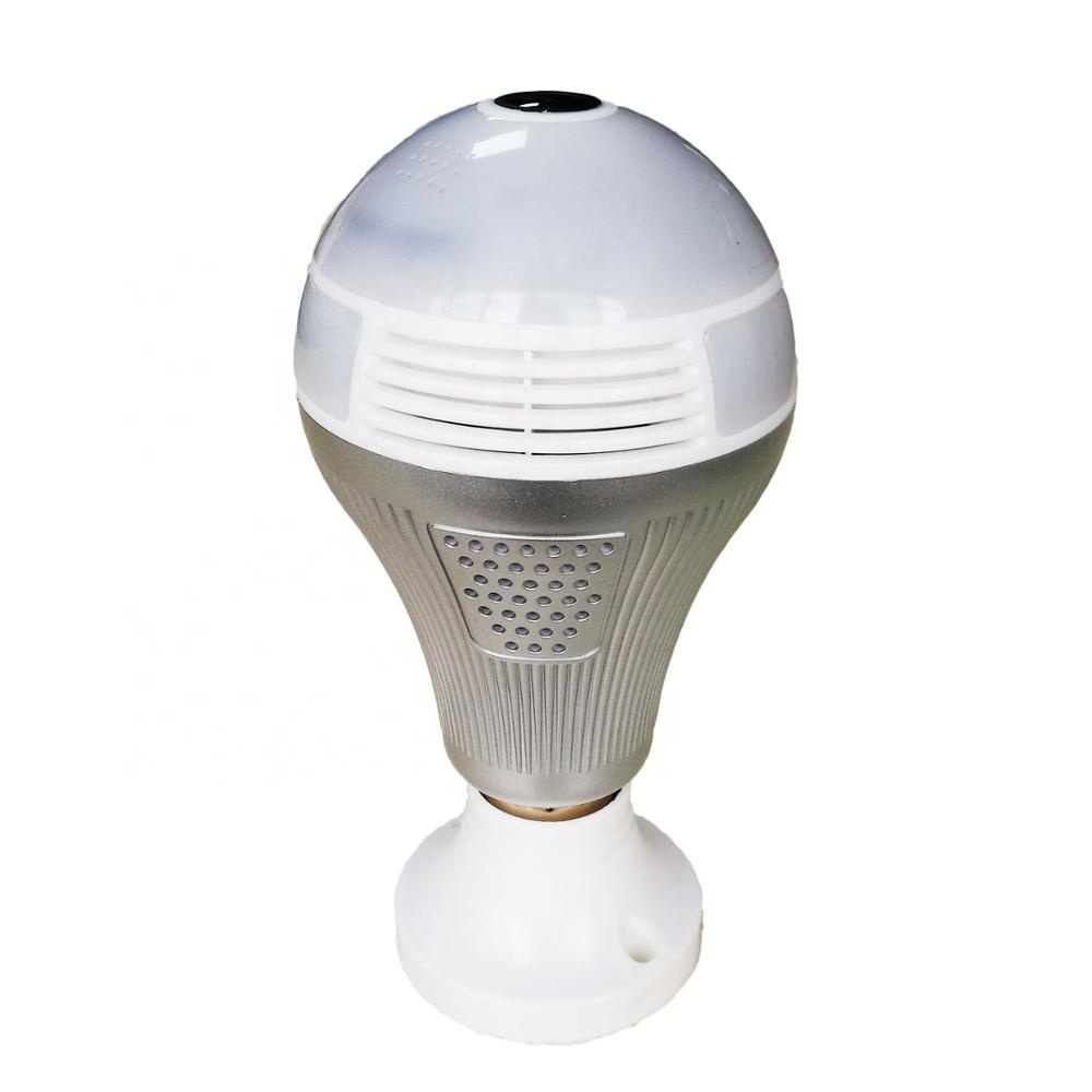 Maison de sécurité 3.0mp WIFI Ampoule 360 degrés Panoramique VR Caméra DE VIDÉOSURVEILLANCE