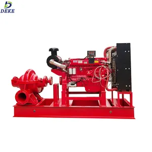 DEKE Engine Industrial Horizontal Drainag Water Pump Heavy Duty Seawater Diesel Double Suction Pump
