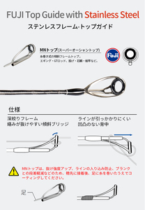 Caña de Pesca MADMOUSE <span class=keywords><strong>XT</strong></span> para Shore Jigging, 2.88m, 96H/96MH, PE1-<span class=keywords><strong>5</strong></span>, Guías <span class=keywords><strong>Fuji</strong></span>, Carbono Cruzado, para Spinning y Casting en Agua Salada - Product Image 5