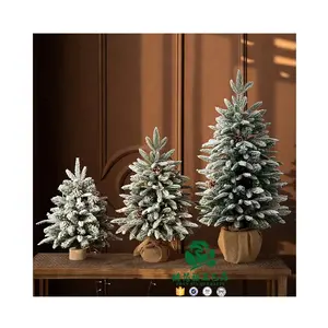 Zhen xin qi artigianato vendita calda 60cm desktop grappolo di neve mini albero di natale