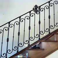 Rampe d'escalier en spirale moderne en fer forgé et acier inoxydable, mains courantes de qualité, marque TTD, garantie 1 an, pour intérieur de villa, modèle Total