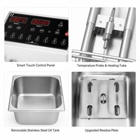 Friteuse électrique automatique professionnelle 6L 3.5kW à levage automatique pour restaurants, snack-bars et fournisseurs de services alimentaires