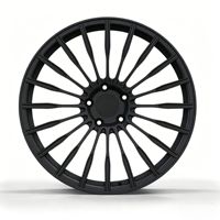 Rines Forjados de Aleación de Aluminio con Recubrimiento Negro Multirradio ET45 5x130, Nuevos para Autos de 22 Pulgadas