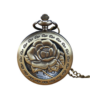 <span class=keywords><strong>Montre</strong></span> de poche en quartz avec pierre précieuse en forme de rose creuse, élégante, article unique, collier <span class=keywords><strong>pendentif</strong></span>, accessoires pour hommes et femmes, cadeau - Product Image 5