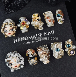 <span class=keywords><strong>Faux</strong></span> ongles à presser faits main style Y2K Spicy Girl, en métal carré 3D, style gothique punk, bijoux pour filles, cadeaux - Product Image 4