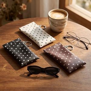 Automatic Closing Women's Sunglasses Wallet Detachable Keychain PU Leather Durable Promotional Gift for Small Item Coin Storage - Product Image 2