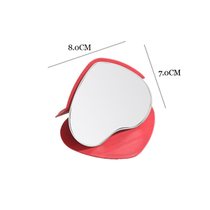 Specchietto per il Trucco a Forma di <span class=keywords><strong>Cuore</strong></span> Pieghevole Tascabile con Logo Personalizzato per Promozione Cosmetica Regalo di San Valentino - Product Image 2