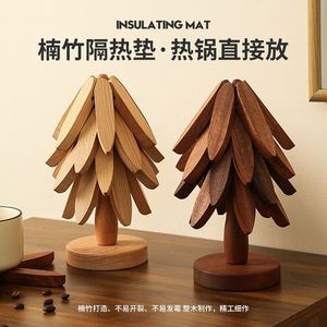 Solid Wood Heat Insulating Placemat Anti Scalding <b>Mat</b> Home High Temperature Resistant Table <b>Mat</b> Pot <b>Cup</b> Casserole <b>Mat</b> - Product Image 5