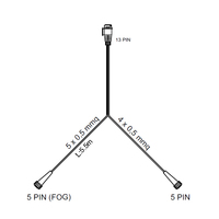 Luces Traseras LED para Remolque con Certificación ECE E Mark, 12/24V, Lente de PC, Impermeables, con Arnés y Conector de 13 Pines