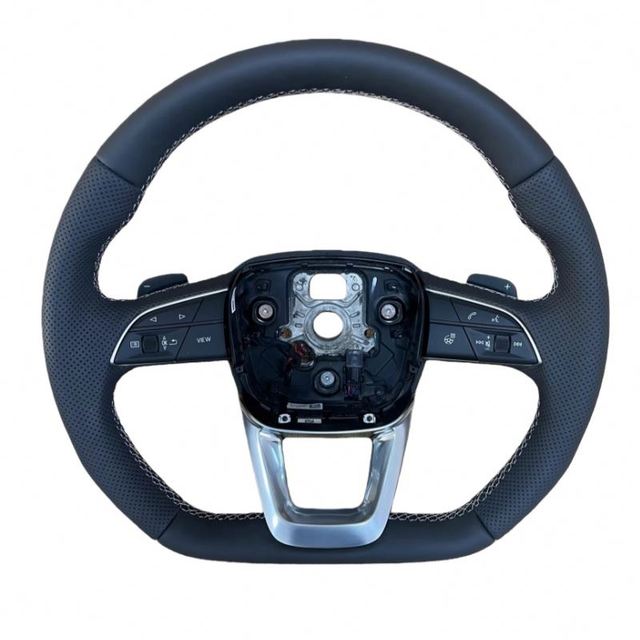 Hot Selling For audi A1 A4 A5 A6 A8 Q3 Q5 Q7 TT R8 Heated Flat Bottom Leather Steering Wheel