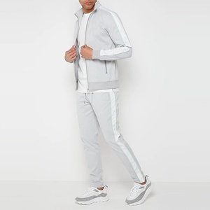 Survêtement de jogging pour hommes en coton 100 %, coupe ajustée, avec fermeture éclair, impression numérique personnalisée, haute qualité, sportif et élégant – Vente en gros - Product Image 3