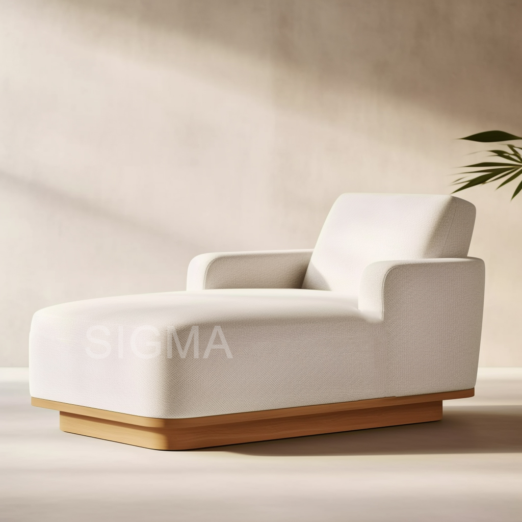High Quality New Design Simple Outdoor Furniture Teak Wood Leisure Lounger