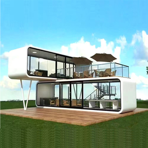 Casa de contenedores de oficina prefabricada plegable y económica personalizable para hoteles, centros comerciales de manzanas construidos con panel sándwich - Product Image 1