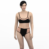 Dames Elegante Kanten Lingerie Bloemenborduurwerk Snel Droog En Duurzaam-Zachte Doorzichtige Bh En Panty Set