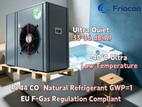 FRIOCOO CO2 R744 Unité de Condensation à Inverter DC pour Système de Réfrigération, Refroidisseur, Bain de Glace, Thérapie par Plongée Froide, Extérieur 1.5-10HP