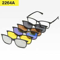 30 sortes d'articles de type modèle TR90 cadre 6 en 1 aimant Clip sur lunettes de soleil polarisées avec 5 lentilles