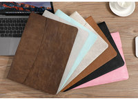 Pochette en cuir magnétique imperméable et fine pour Macbook 11-16 pouces, étui en PU pour Apple Macbook Air Pro