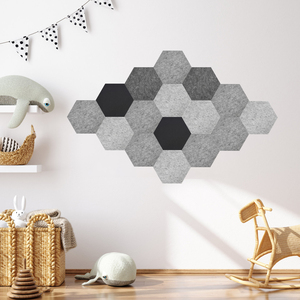 Paneles Decorativos Autoadhesivos para Paredes de Hoteles Modernos, Insonorizantes, Aislantes Acústicos, 3D, 100% Fibra de Poliéster, Fieltro, Tablero de Clavijas - Product Image 4