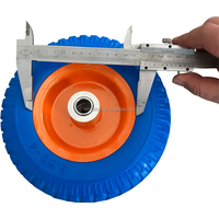 Croissant léger 8 pouces 2.50-4 capacité de charge élevée anti-crevaison résistant à l'usure sans plat PU FOAM chariots à outils pneus de roue de chariot