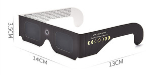 Gafas de Eclipse Solar de Cartón con Logotipo Personalizado, Certificadas por ISO 12312-2, Venta al Por Mayor de Fábrica, para el Eclipse Solar Deportivo de Agosto de 2026 - Product Image 3
