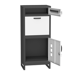 Buzón independiente de Metal para exteriores alemán, paquete de cartas y paquetes a prueba de agua, buzón para instalación en el suelo de la casa - Product Image 1