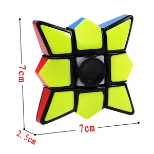 Cube de Spinner sensoriel 1x3x3 Cube magique sans autocollants Cube en plastique Fidget Spinner jouets pour enfants