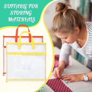 Bolsas de Proyectos de Costura Startrichest de 16x16 <span class=keywords><strong>con</strong></span> Asa, Bolsillo de Malla para Almacenamiento, para Acolchado, Tejido, Manualidades, Bolsa para <span class=keywords><strong>Biblia</strong></span>, Bolsa para Bordado - Product Image 6