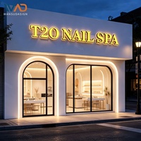 Lettre lumineuse acrylique 3D personnalisée panneau avec logo LED pour la décoration des entreprises de salon de spa