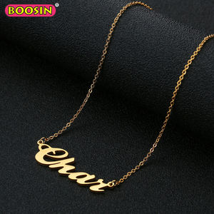 Пользовательские персонализированные из нержавеющей стали имя ожерелье письмо имя кулон ожерелье - Product Image 5