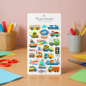 Adesivi 3D in Schiuma EVA ILAN per Bambini, Tema Veicoli e Trasporti, Decorazioni per Scrapbooking e Progetti Fai-da-Te - Product Image 3